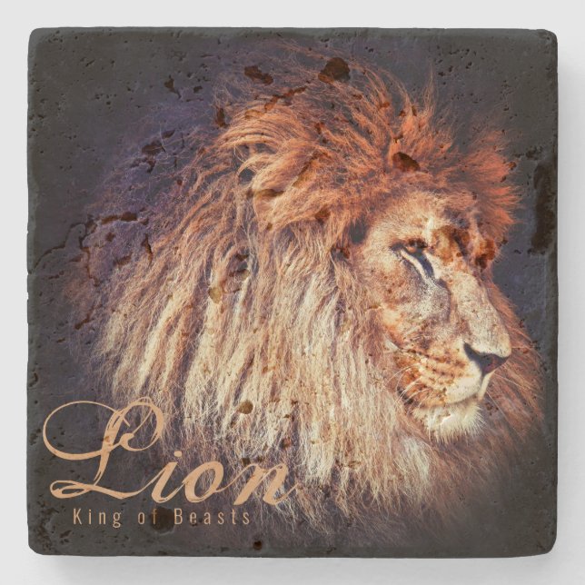 Lion [Stone Coaster] Stone Coaster (Front)