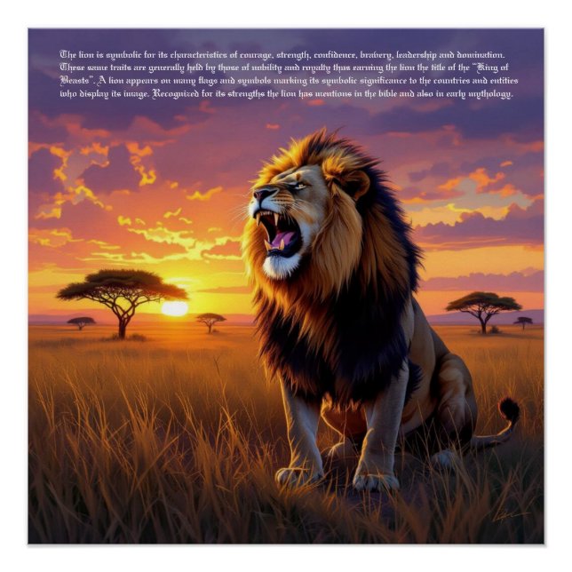 Lion Symbolism Poster (Front)