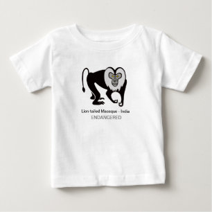  Lion-tailed MACAQUE- Endangered animal graphic Baby T-Shirt