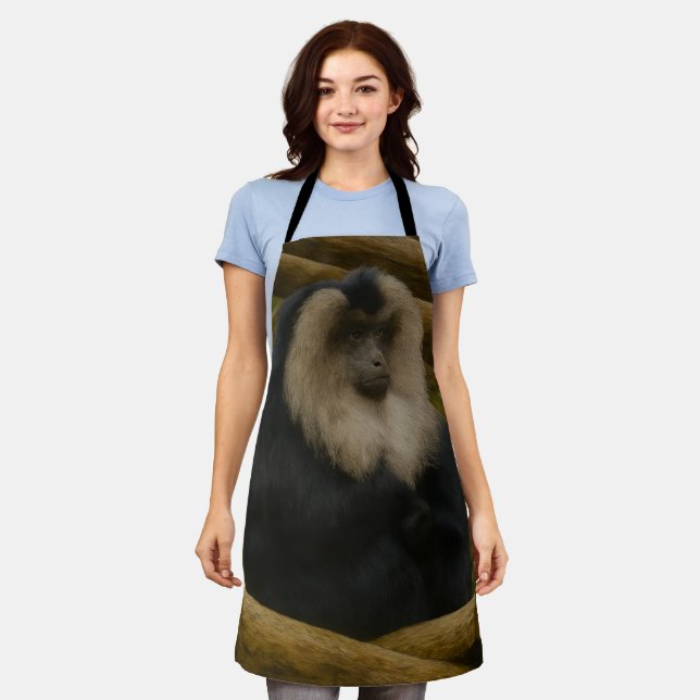 Lion-Tailed Macaque in Forest Sanctuary Apron (Worn)