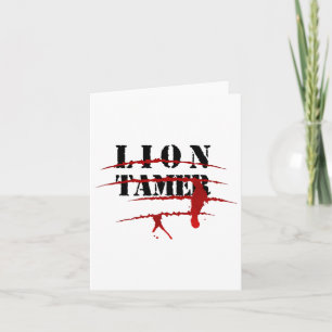 Lion Tamer Bloody Animal Attack Halloween Costume Card