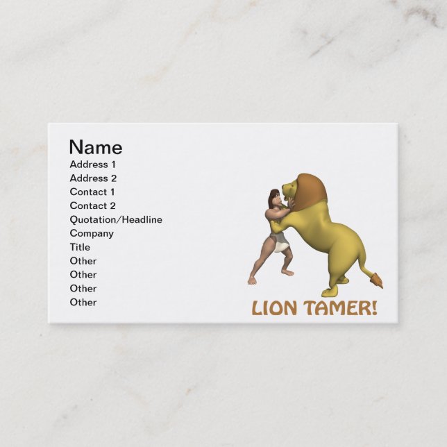 Lion Tamer Business Card (Front)