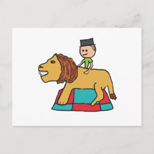 Lion Taming Postcard