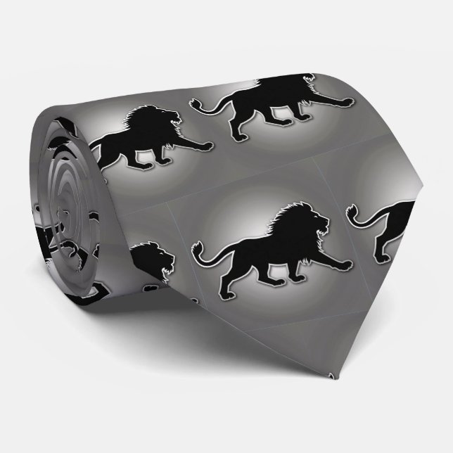 Lion Team Mascot  Tie (Rolled)