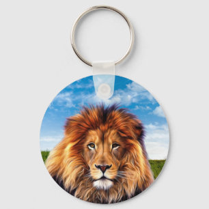 Lion The King of Forest Key Ring