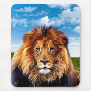 Lion The King of Forest Mouse Mat