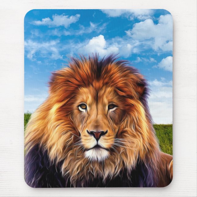 Lion The King of Forest Mouse Mat (Front)