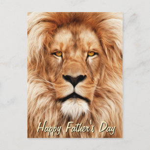 Lion The King Photo Painting Father's Day Postcard