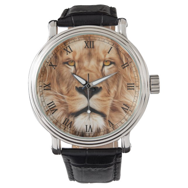 Lion The King Photo Painting Watch (Front)