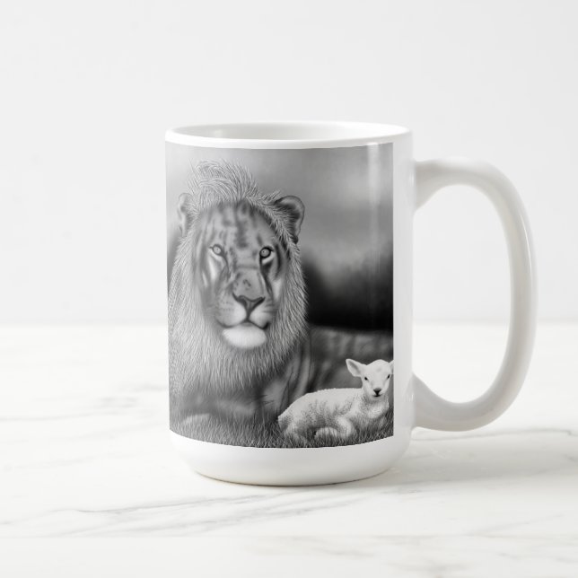 Lion & the Lamb Coffee Mug (Right)