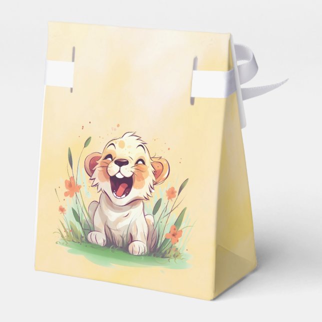 Lion Themed Baby Shower Favour Box (Back Side)