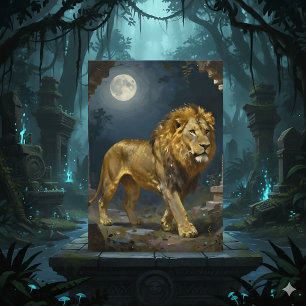 Lion Themed Happy Birthday to my Dad Card
