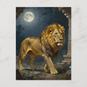 Lion Themed Keeping in Touch Postcard