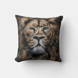 Lion Throw Pillow Modern Style Painting