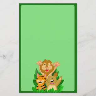 Lion Tiger and Bear Stationery