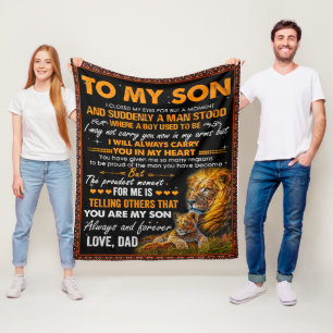 Lion To My Son I Closed My Eyes For A Moment-Dad Fleece Blanket