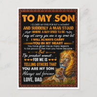 Lion To My Son I Closed My Eyes For A Moment-Dad