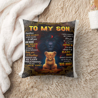 Lion To My Son Sometimes It's Hard Dad Cushion