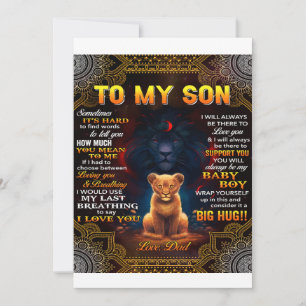 Lion To My Son Sometimes It's Hard Dad  Holiday Card
