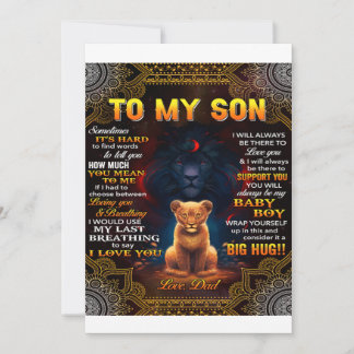 Lion To My Son Sometimes It's Hard Dad Holiday Card