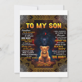 Lion To My Son Sometimes It's Hard Dad Invitation