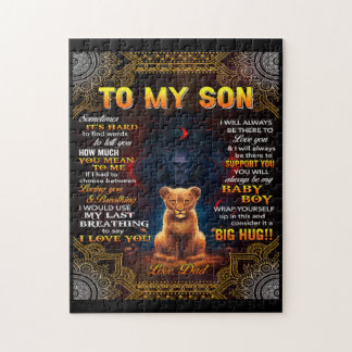 Lion To My Son Sometimes It's Hard Dad Jigsaw Puzzle