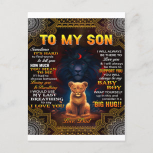 Lion To My Son Sometimes It's Hard Dad  Postcard