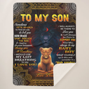 Lion To My Son Sometimes It's Hard Dad Sherpa Blanket
