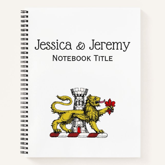Lion Tower Fleur de Lis Crest Emblem C Notebook (Front)