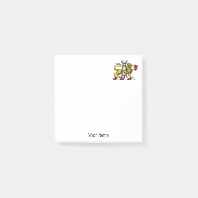 Lion Tower Fleur de Lis Crest Emblem C Post-it Notes (Front)