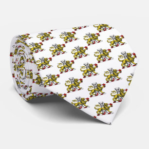 Lion Tower Fleur de Lis Crest Emblem C Tie