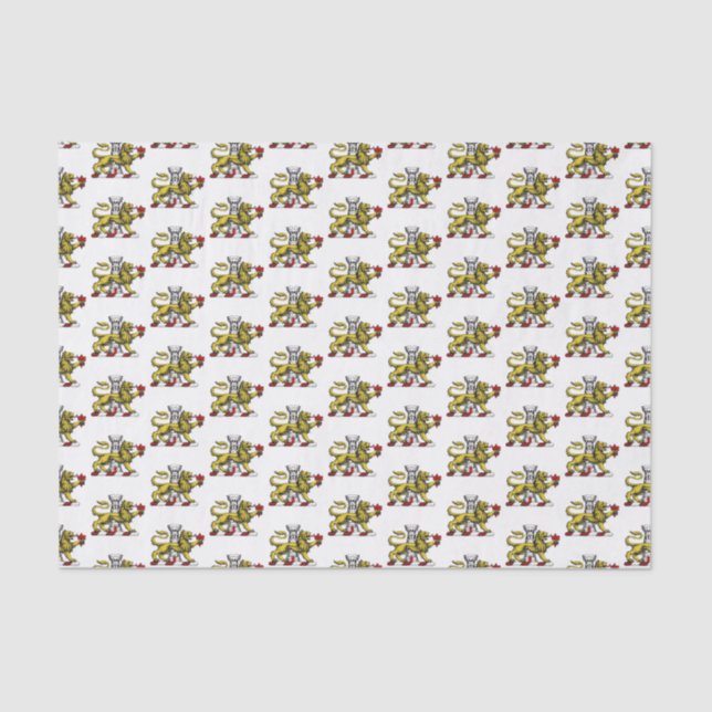 Lion Tower Fleur de Lis Crest Emblem C Tissue Paper (Front)