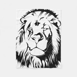 Lion Tribal 002 Fleece Blanket
