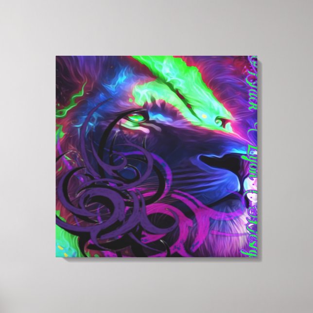 Lion tribal 333 fhhxx lyonart oil bv canvas print (Front)