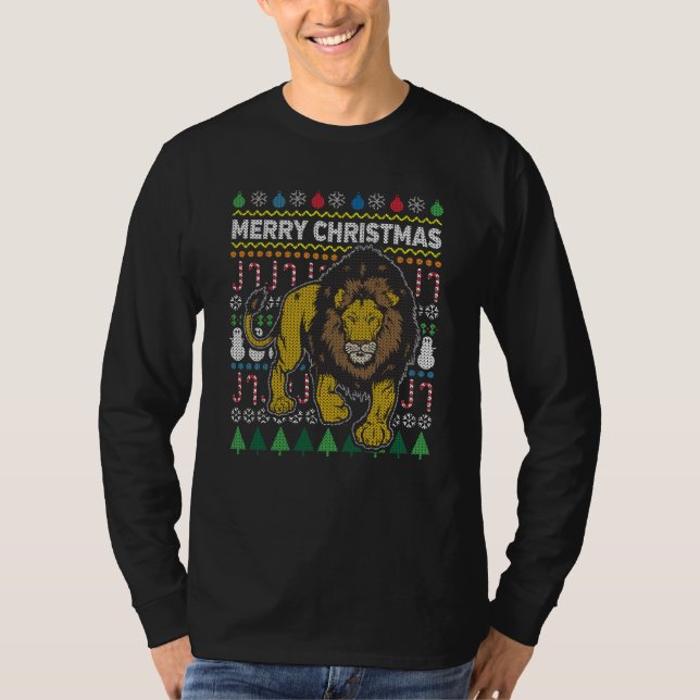 Lion Ugly Christmas Sweater (Front)