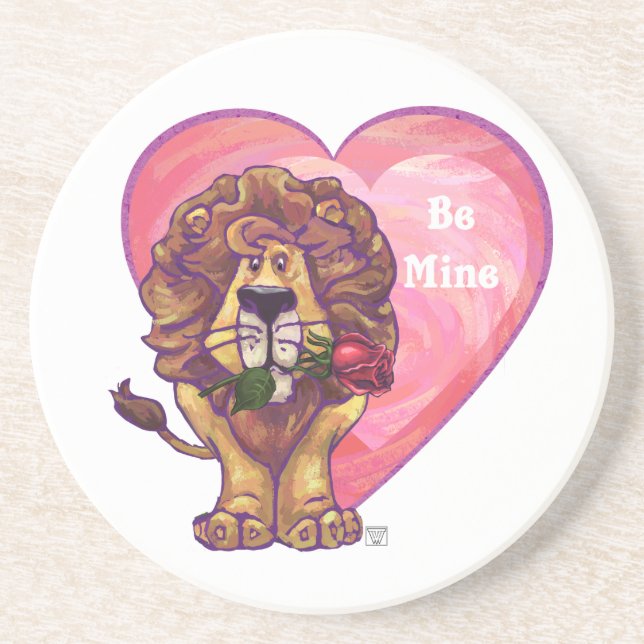 Lion Valentine's Day Coaster (Front)