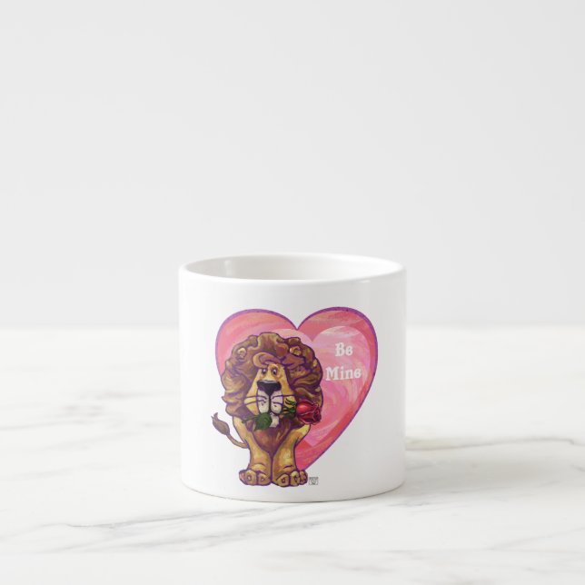 Lion Valentine's Day Espresso Cup (Front)