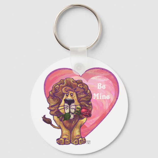 Lion Valentine's Day Key Ring (Front)