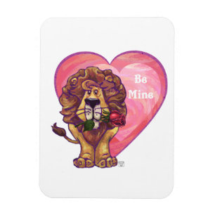 Lion Valentine's Day Magnet