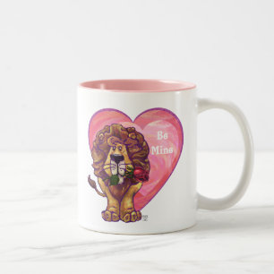 Lion Valentine's Day Two-Tone Coffee Mug