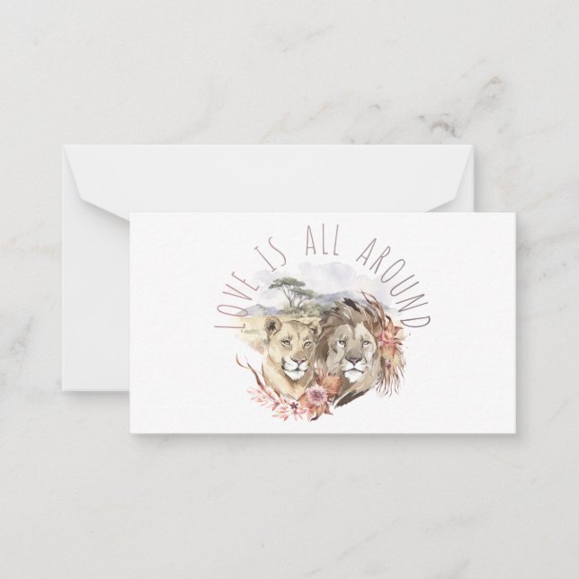 Lion Valentine's Day Valentine Card (Front)
