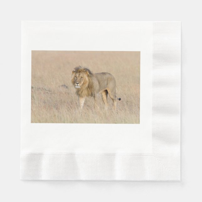 Lion walking napkin (Front)