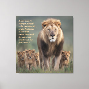 Lion Wall Art – Strength, Protection & Family Cour