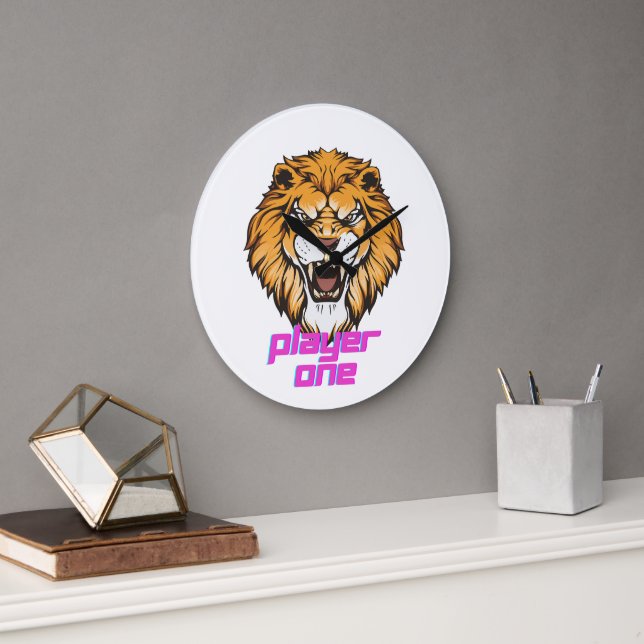 lion wall clock  (Office)