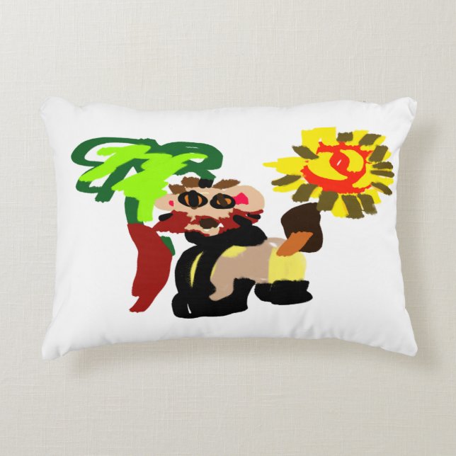 Lion warm blossom  decorative cushion (Front)