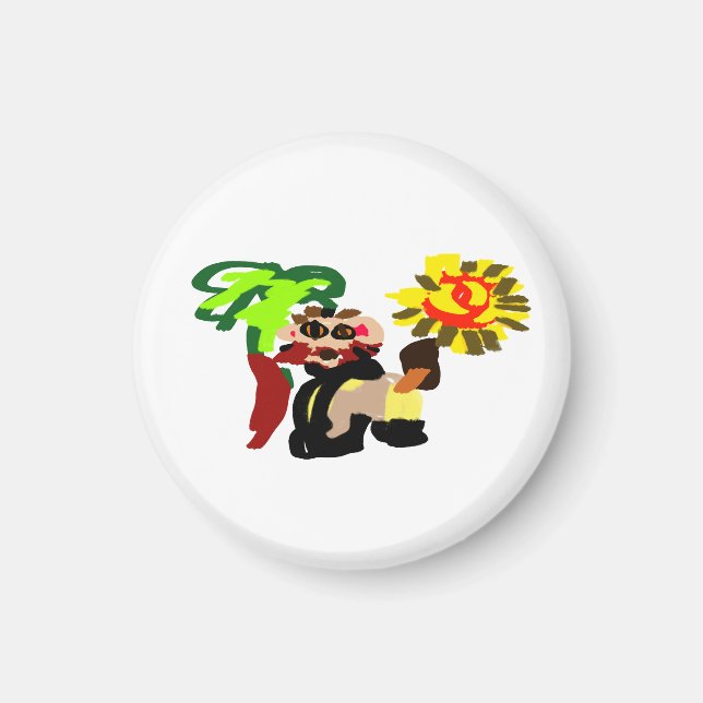Lion warm blossom  magnet (Front)