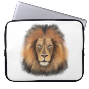 lion watercolor Leo king safari animal jungle cat Laptop Sleeve
