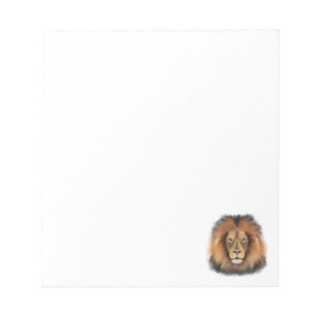 lion watercolor Leo king safari animal jungle cat  Notepad (Front)