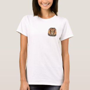 lion watercolor Leo king safari animal jungle cat  T-Shirt
