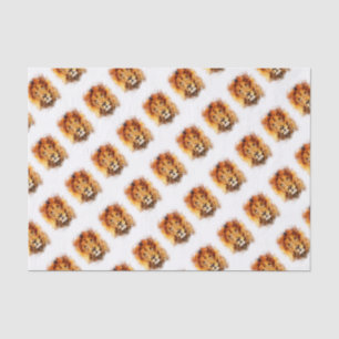 Lion Watercolor Tissue Paper